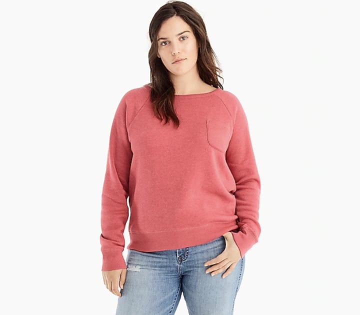 J crew discount eyelet hem sweatshirt