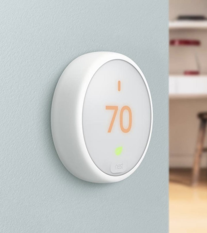 Nest E Thermostat + Google Home Mini Bundle
