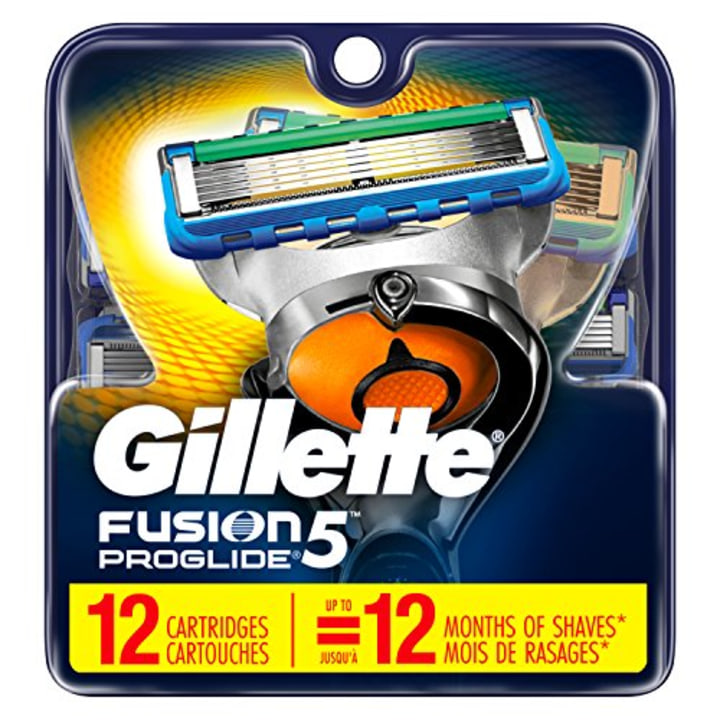 Gillette Fusion5 ProGlide Men&#039;s Razor Blades Refills, 12 Count, Mens Fusion Razors / Blades