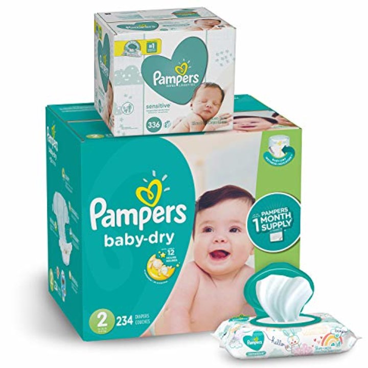 Pampers Diapers Diapers with Baby Wipes