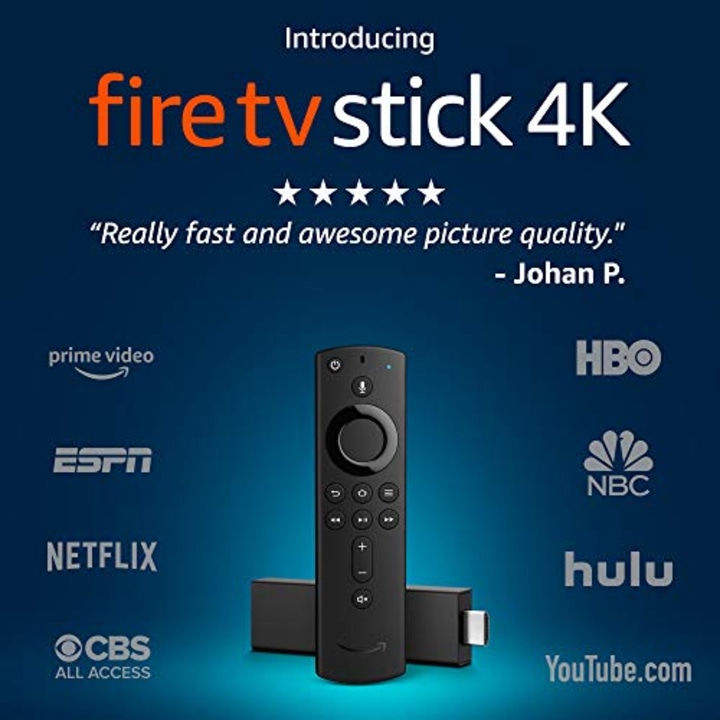 Fire TV Stick 4K with Alexa Voice Remote, streaming media player (Includes $45 Sling TV Credit)