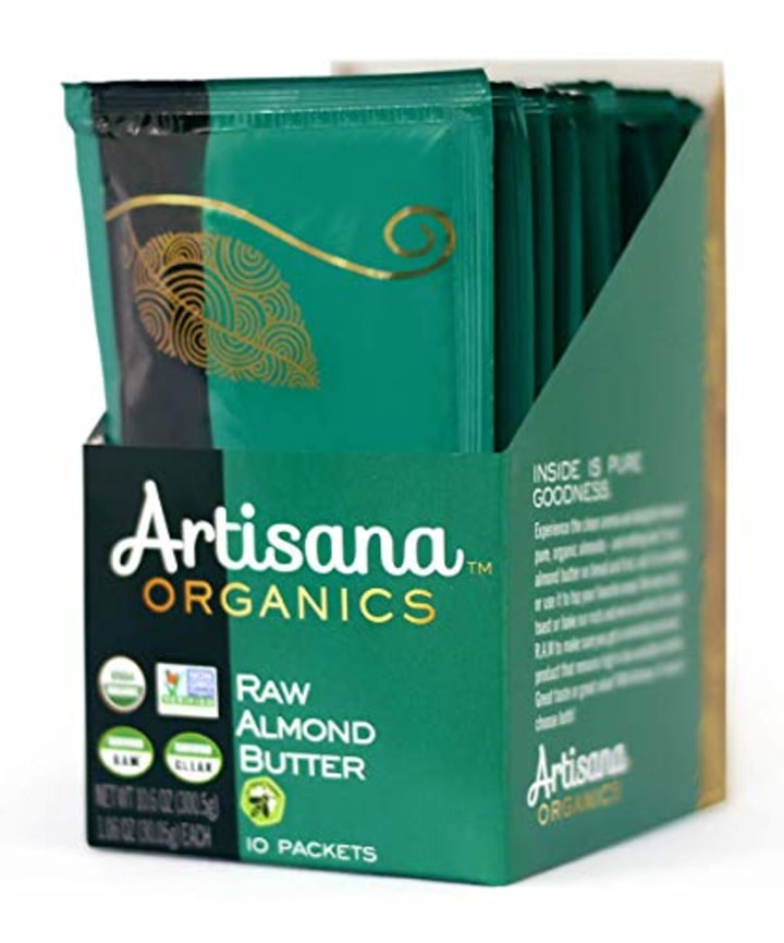 Artisana Organics Non GMO Raw Almond Butter, 10 Snack Pouches