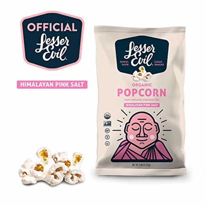 Lesserevil Himalayan Pink Salt Organic Popcorn