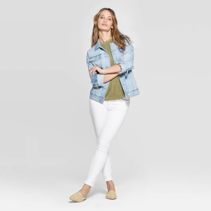 Women&#039;s Mid-Rise Stain Repel Skinny Jeans - Universal Thread(TM) White