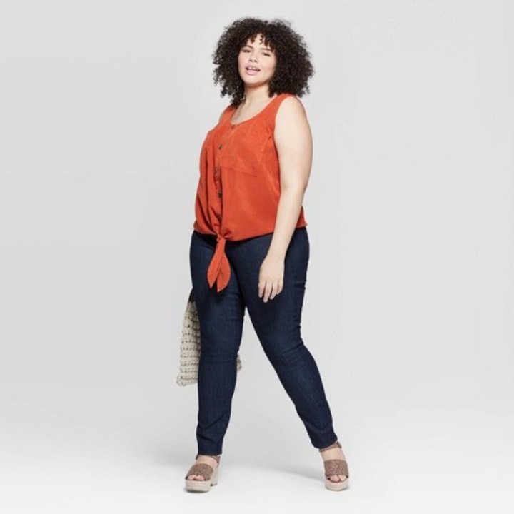 Plus Size Mid-Rise Skinny Jeans 