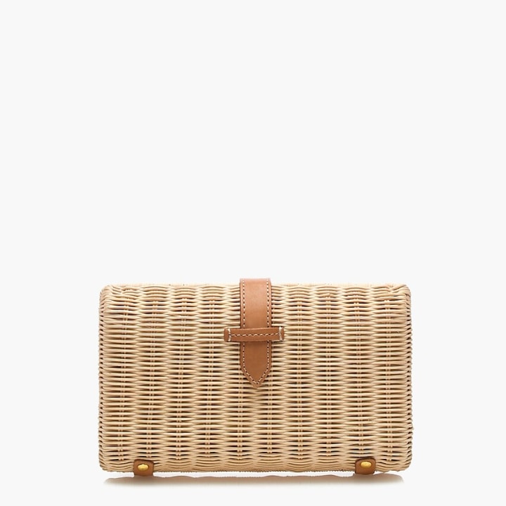 J.Crew Rare Fan Rattan Clutch ASO shops Pippa Middleton