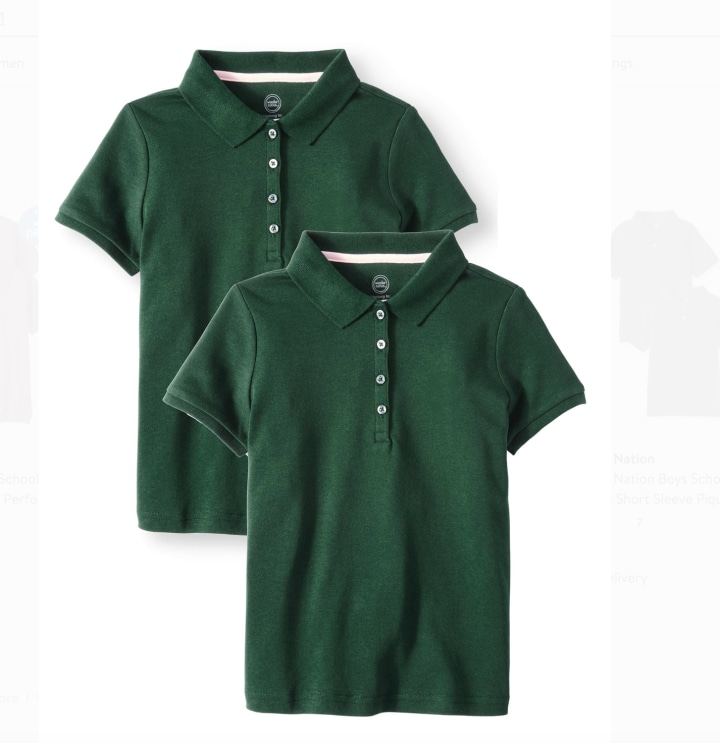 Girls School Uniform Interlock Polo