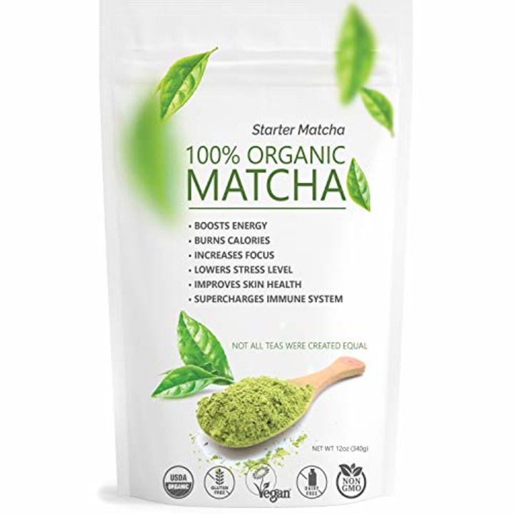 Starter Matcha Green Tea Powder 12oz (340g) USDA Organic Matcha - 100% Pure &amp; Natural Energy Boost - Vegan &amp; GMO-Free - Culinary Matcha Tea (Shakes, Smoothies, Lattes, Baking)