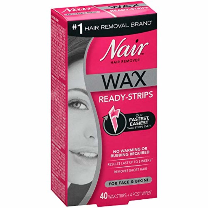 Nair Wax Ready-Strips for Face and Bikini, 40 Count