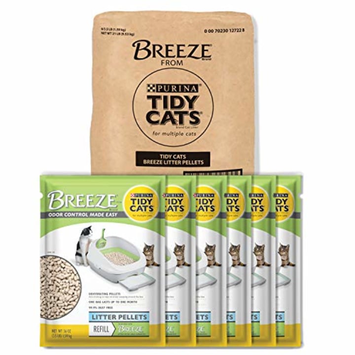 Purina Tidy Cats Litter Pellets, BREEZE Refill Litter Pellets - (6) 3.5 lb. Pouches