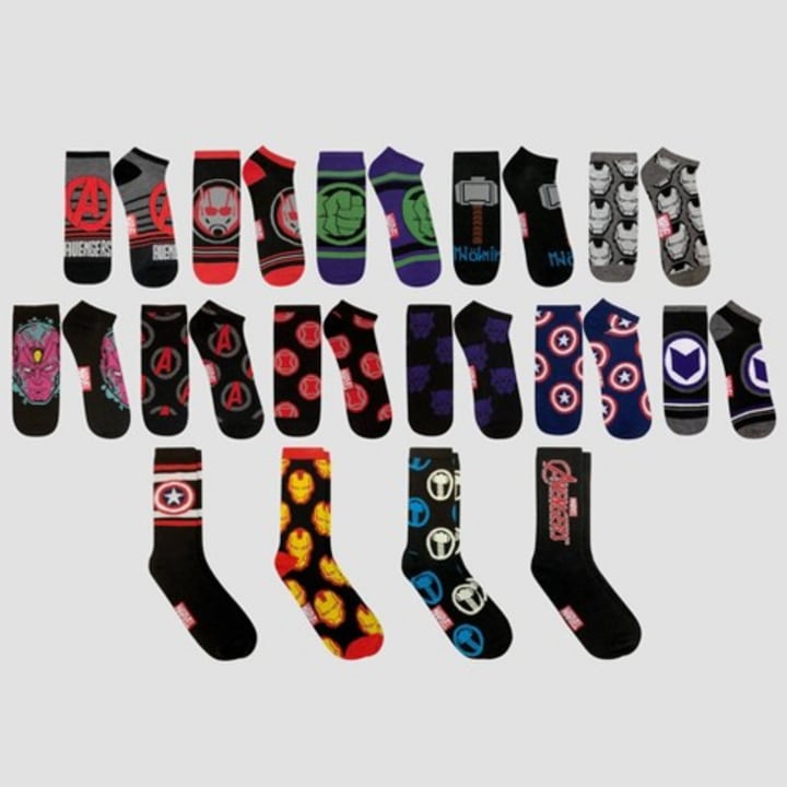Men&#039;s Marvel 15 Days of Socks in a Box Socks