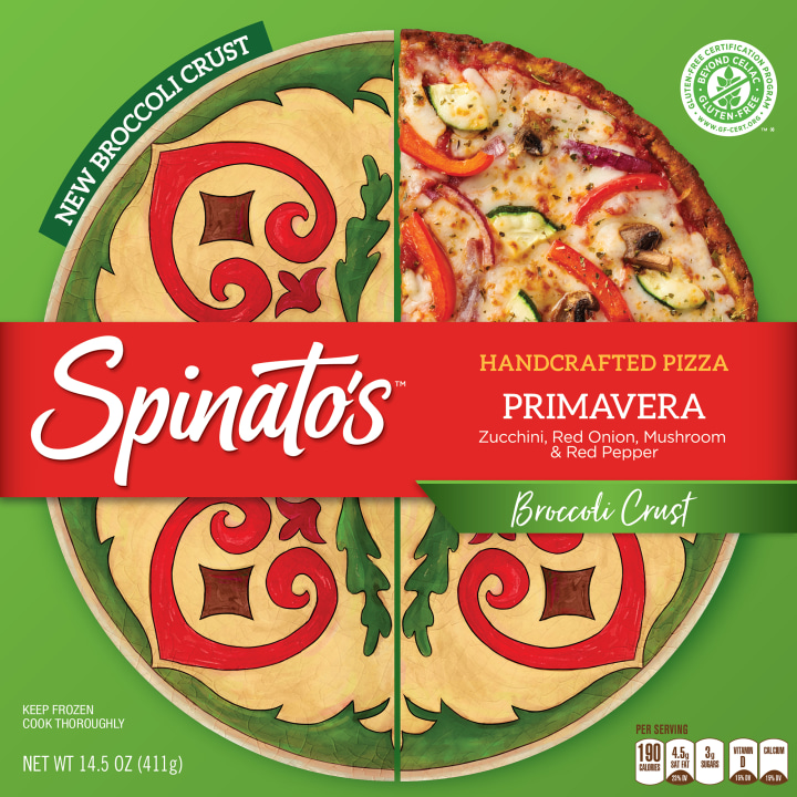Spinato's Primavera Broccoli Crust Pizzas