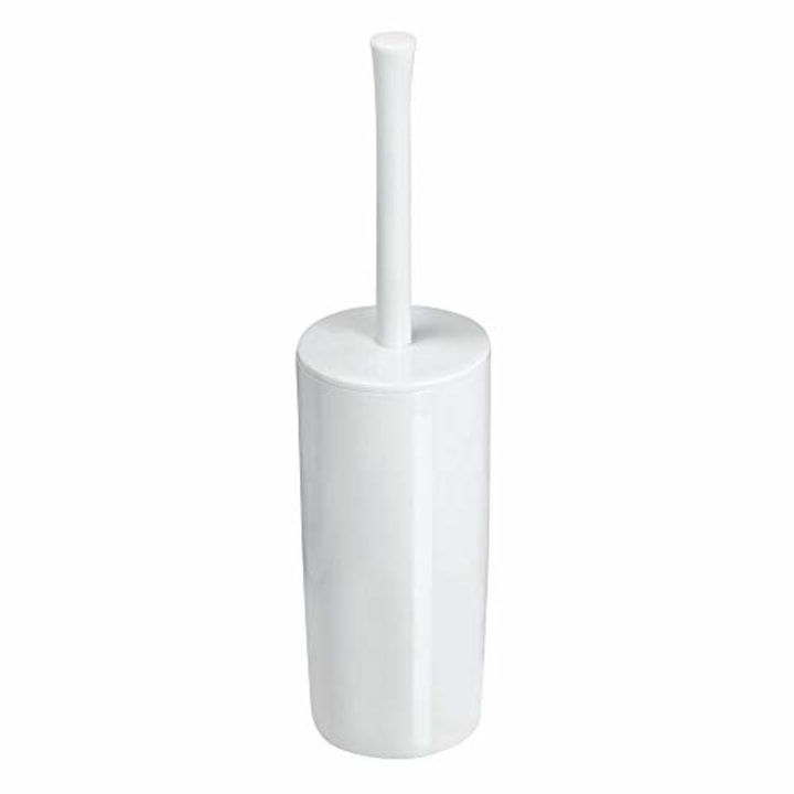 Slim Compact Plastic Toilet Bowl Brush and Holder