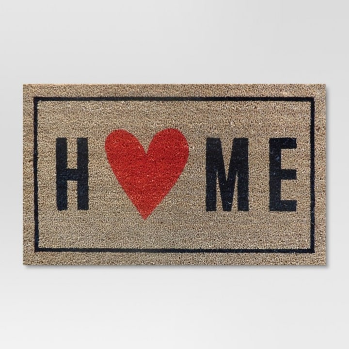 Home with the Heart Doormat