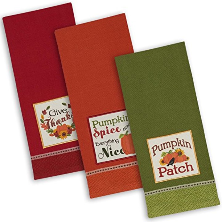 DII Cotton Thanksgiving Holiday Dish Towels