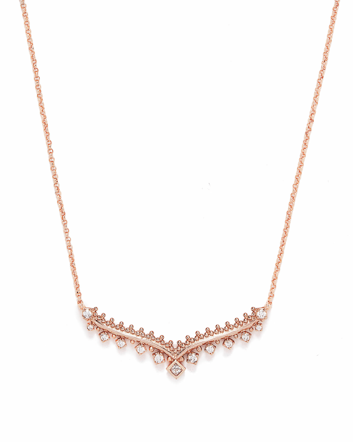 Vern Pendant Necklace in Rose Gold