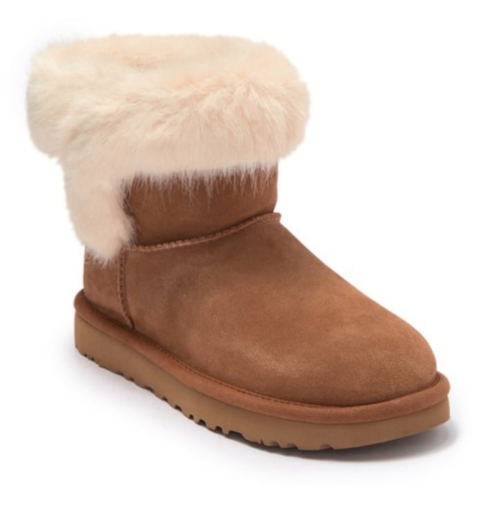 UGG Cathie Suede Faux Fur Short Boot