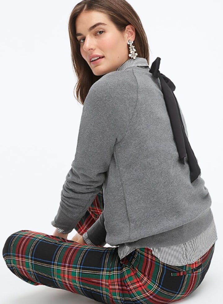 Bow-back Fleece Sweatshirt