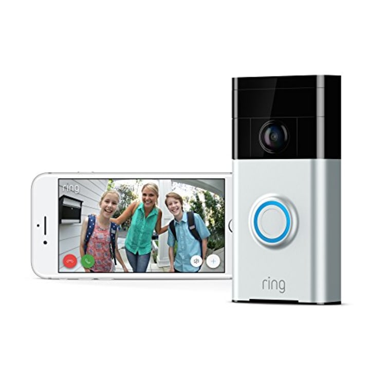 Ring Video Doorbell with HD Video, Motion Activated Alerts, Easy Installation - Satin Nickel