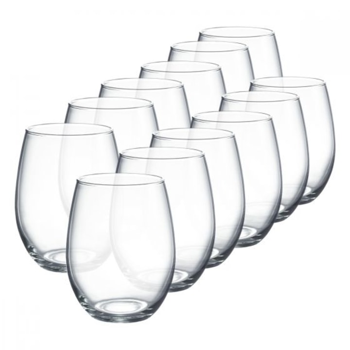 Luminarc 15 Ounce Stemless Wine Glasses Boxed Set, 12 Count