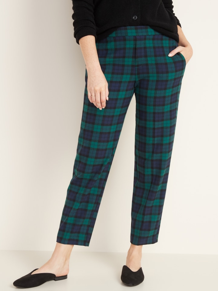 Mid-Rise Pull-On Straight Pants for Women
