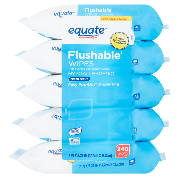 Equate Flushable Wipes