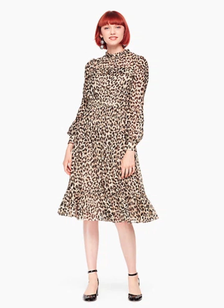Kate Spade Leopard-Print Midi Dress