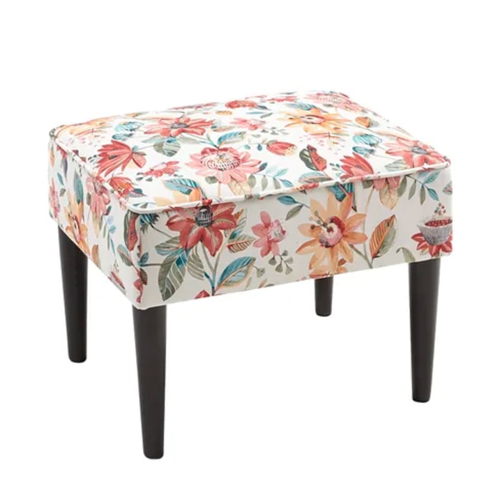 Lily Collection Spice Floral Ottoman