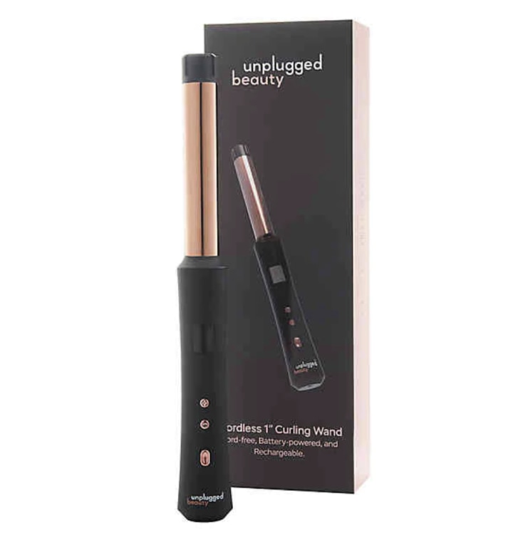 Unplugged Beauty Cordless 1 Inch Curling Wand 