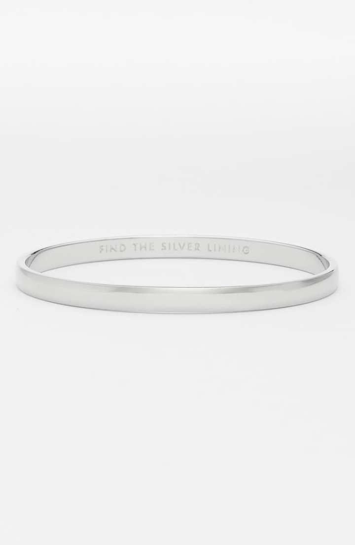 'idiom - find the silver lining' bangle
