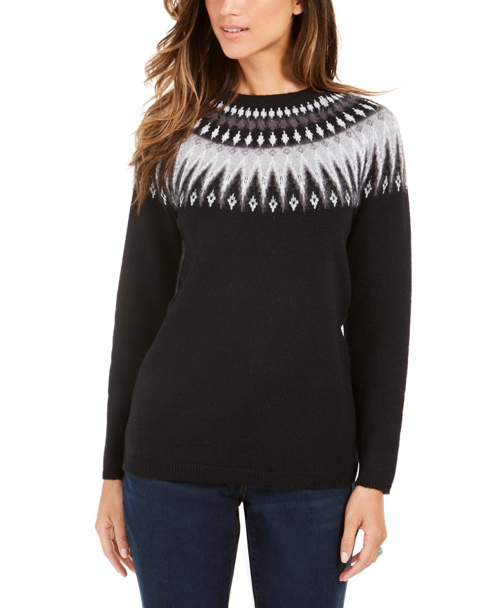 Fair Isle Crewneck Sweater, Created For Macy's