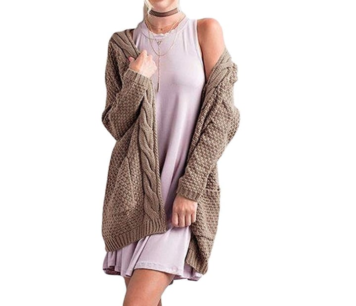 GRECERELLE Loose Open Front Cardigan