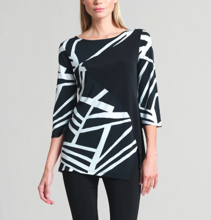 Clara Sunwoo Color Block & Stripe Print Tunic