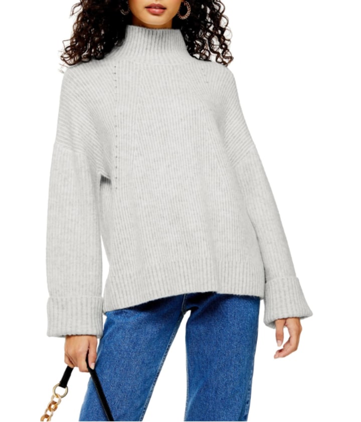 Topshop Wide Sleeve Turtleneck Sweater