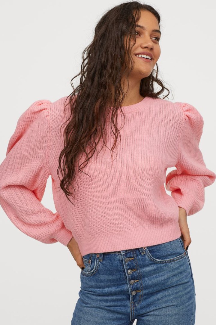 Puff-sleeved Sweater