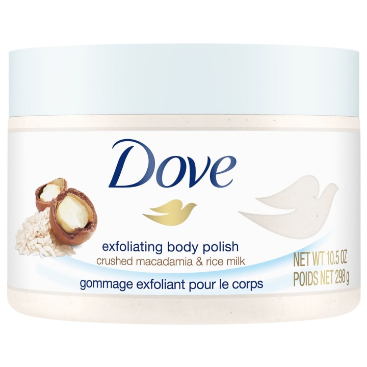 Dove Crushed Macadamia & Rice Milk Exfoliating Body Polish Scrub