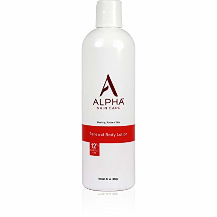 Alpha Skin Care Renewal Body Lotion | Anti-Aging Formula |12% Glycolic Alpha Hydroxy Acid (AHA) | Reduces the Appearance of Lines &amp; Wrinkles | For All Skin Types | 12 Oz