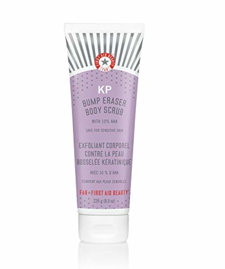 First Aid Beauty KP Bump Eraser Body Scrub with 10% AHA, 8 oz