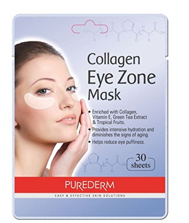 Deluxe Collagen Eye Mask Collagen Pads For Women By Purederm 4 Pack Of 30 Sheets/Natural Eye Patches With Anti-aging and Wrinkle Care Properties/Help Reduce Dark Circles and Puffiness