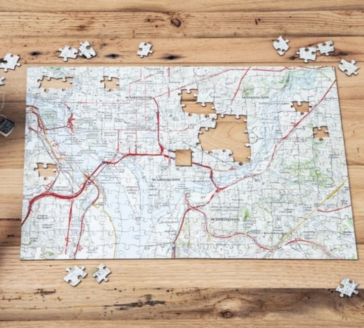 Custom Hometown Map Puzzle