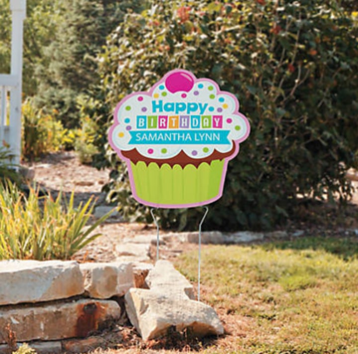 Oriental Trading Company Personalized Cupcake Sprinkles Yard Sign