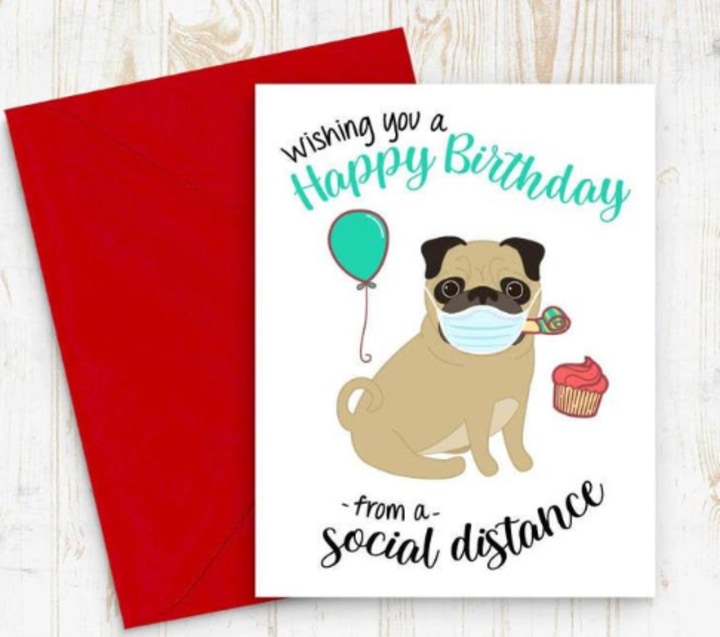 Happy Birthday Social Distancing Card