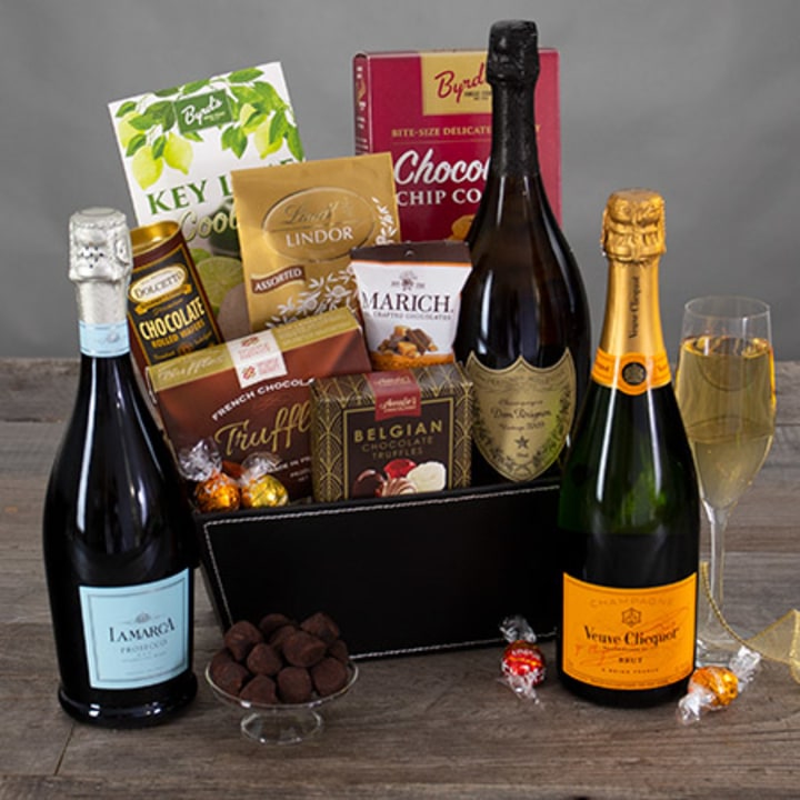 Gourmet Gift Baskets Champagne and Truffles Gift Basket