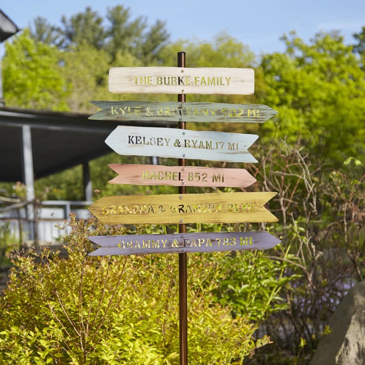 Personalized Family Member Signpost | Garden Art