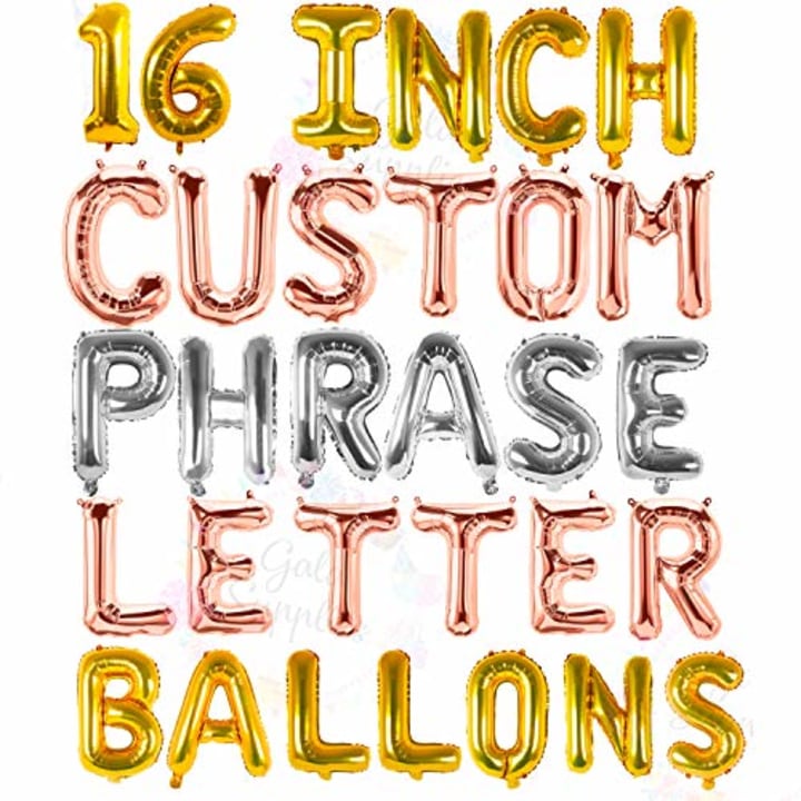 Custom Phrase Letter Balloons