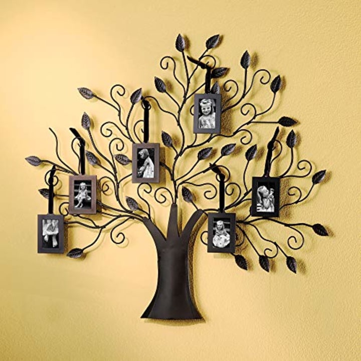 Metal Family Tree with Hanging Photo Frames