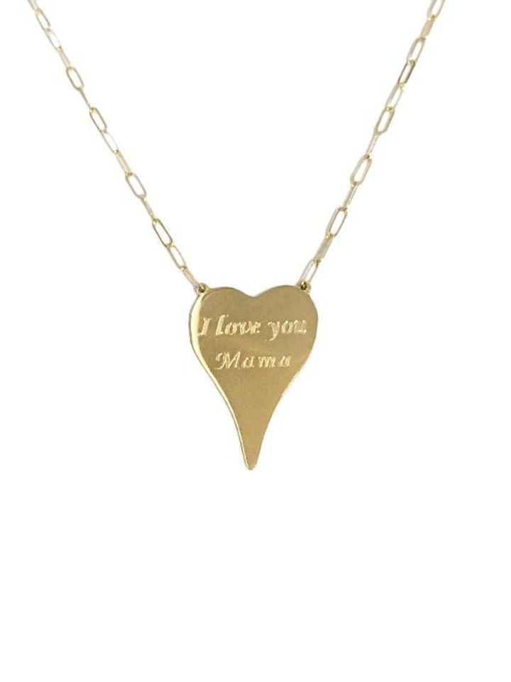 I Love You Mama Heart Necklace by Jennifer Miller