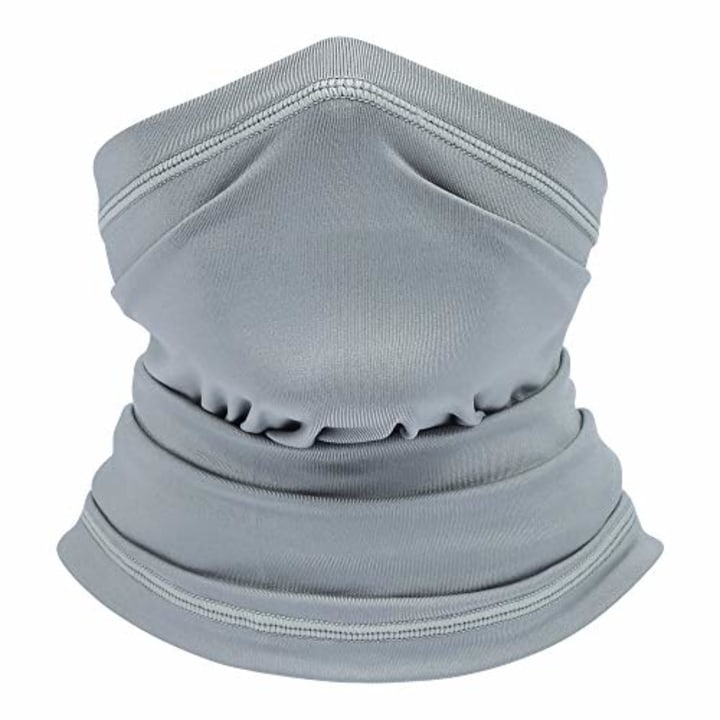 Summer Neck Gaiter Face Scarf/Neck Cover/Face Cover for Sun Hot Summer Cycling Hiking Fishing Light Gray