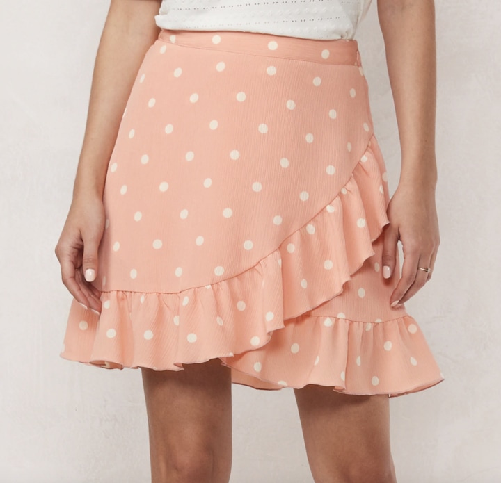 LC Lauren Conrad Ruffle Miniskirt