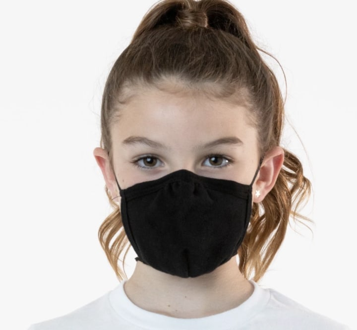Los Angeles Apparel Kids Cotton Face Masks Three-Pack
